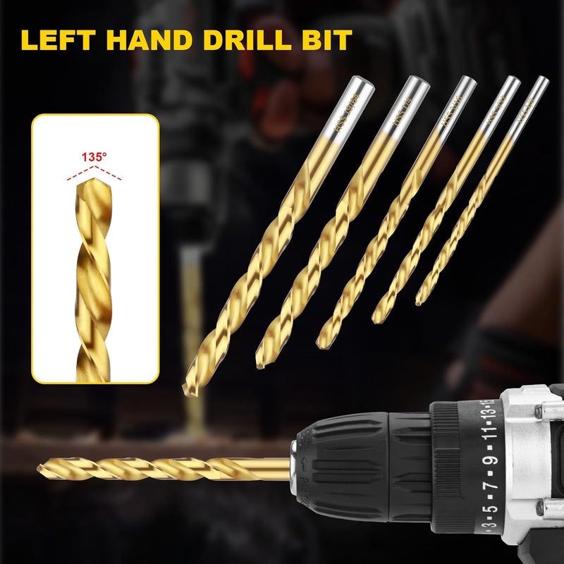 VALKYNOS 14 PCS Screw & Bolt Extractor Set – 35# Cr-Mo & HSS Steel Easy Out Kit with Left Hand Drill Bits for Removing Broken Bolts, Stripped Screws & Damaged Fasteners with Storage Case - Image 5